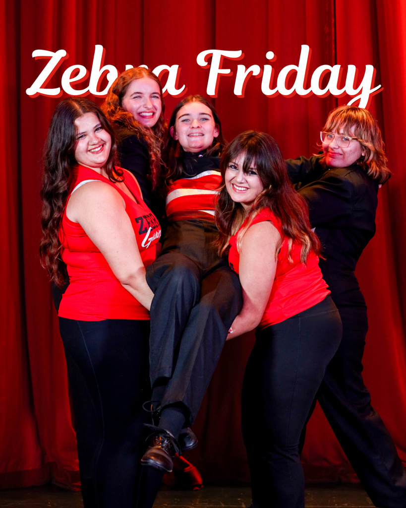 Band and color guard members on Zebra Friday 