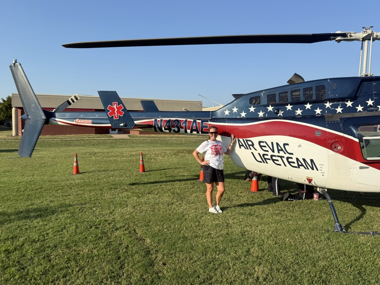 teacher by helicopter 