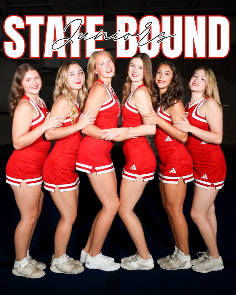 Juniors Cheerleaders on State Bound Graphic