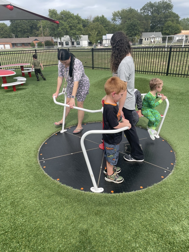 students and staff playing in pjs