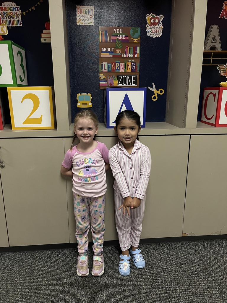 students smiling in pjs