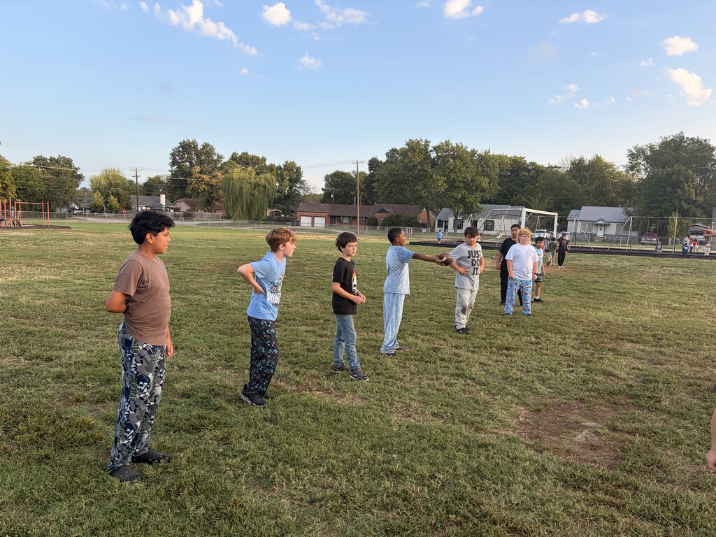 students playing at recess in pjs
