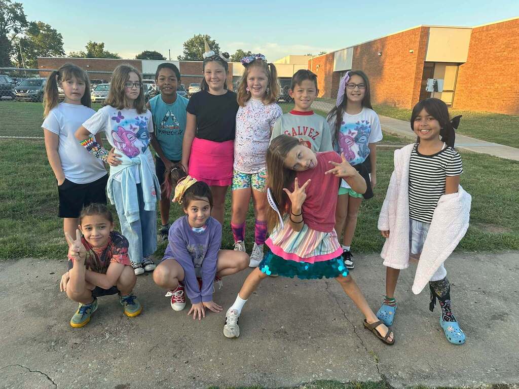 students dressed up for wacky Wednesday