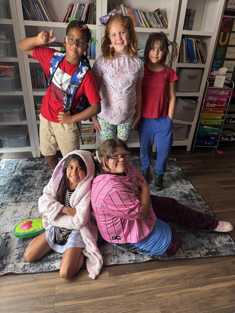 students dressed up for wacky Wednesday