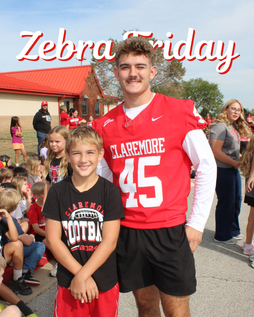 Football player and student on Zebra Friday graphic