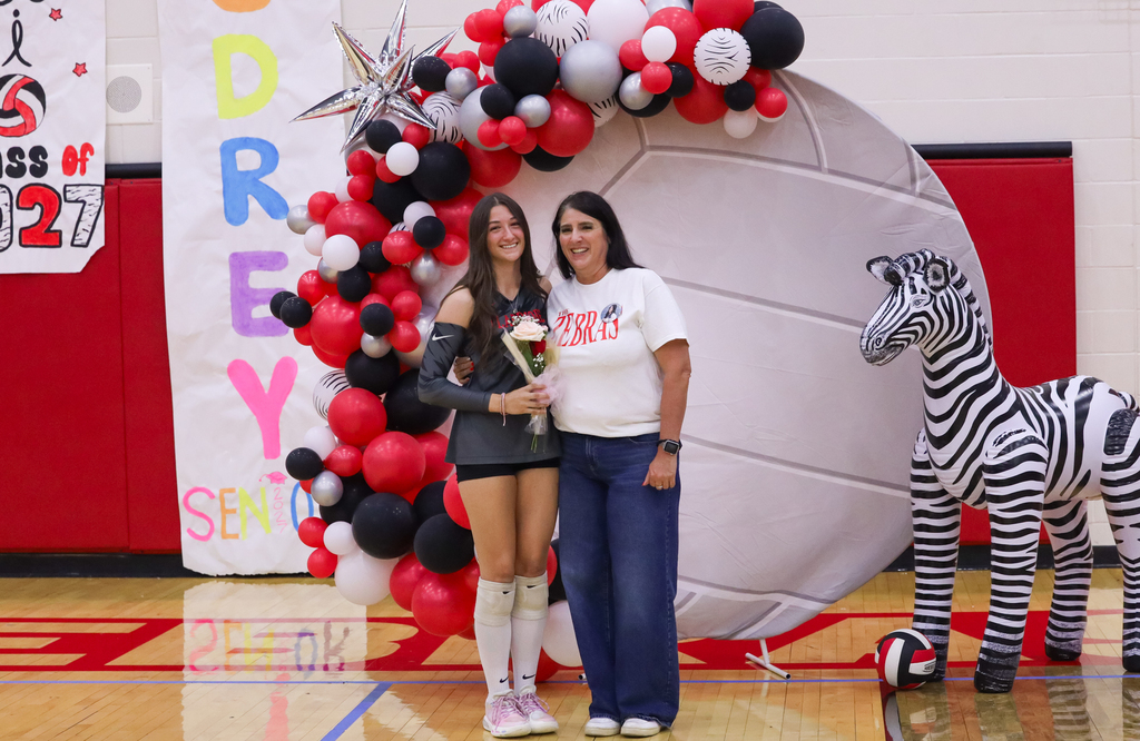Volleyball player and her family