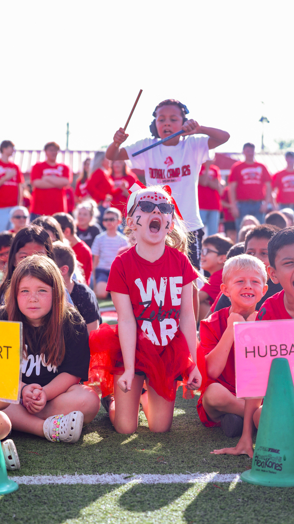 Student cheering