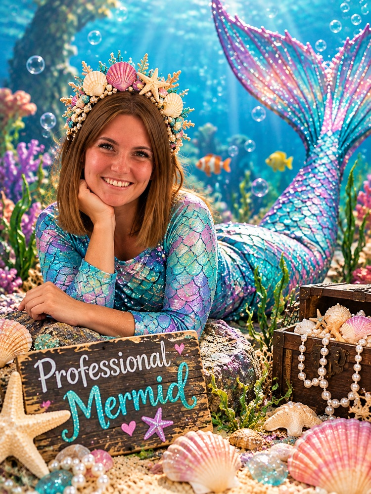 Mrs Pauling, mermaid