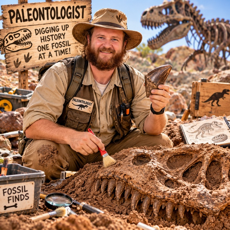 Mr Elliott, paleontologist