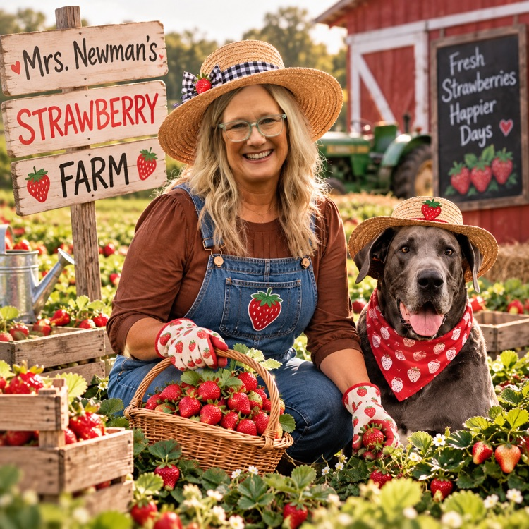 Mrs newman, strawberry maker
