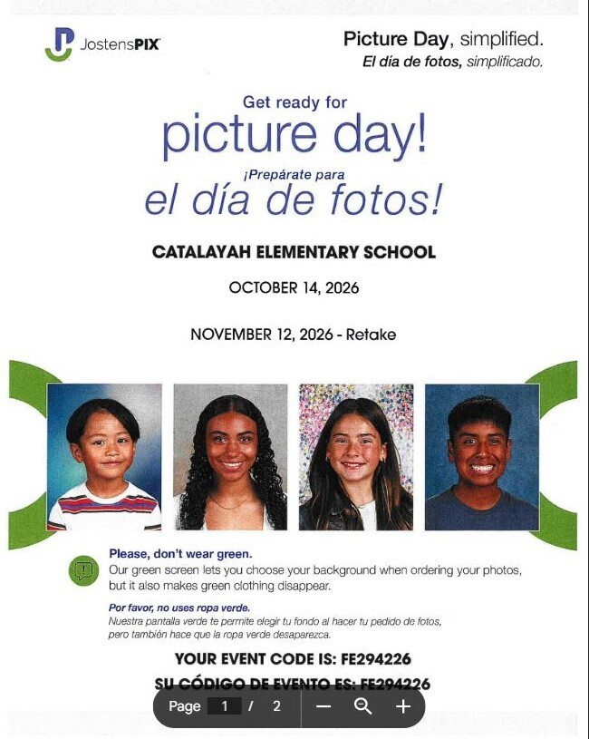 PICTURE DAY INFO