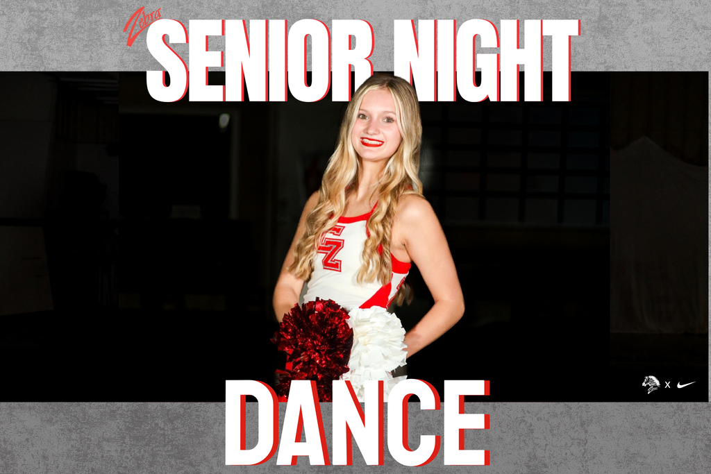 Senior Dance member on senior night graphic