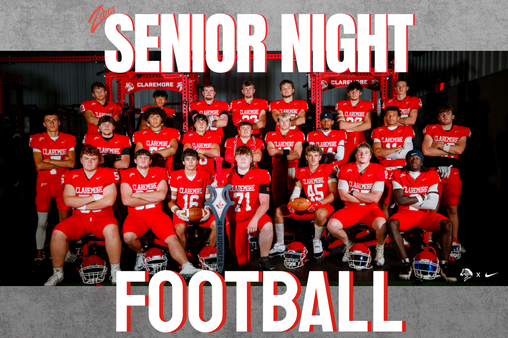 Senior Football players on senior night graphic