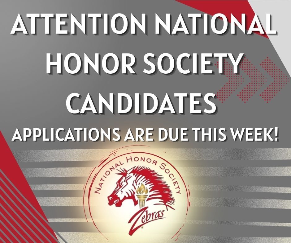 📣 NHS Candidates — Don’t Miss This Opportunity! If you are an NHS candidate, now is the time to apply for this prestigious opportunity! Applications are due this week. Have questions or need more information? Reach out to Coach Jahn. 📧 Amy.Jahn@claremore.k12.ok.us