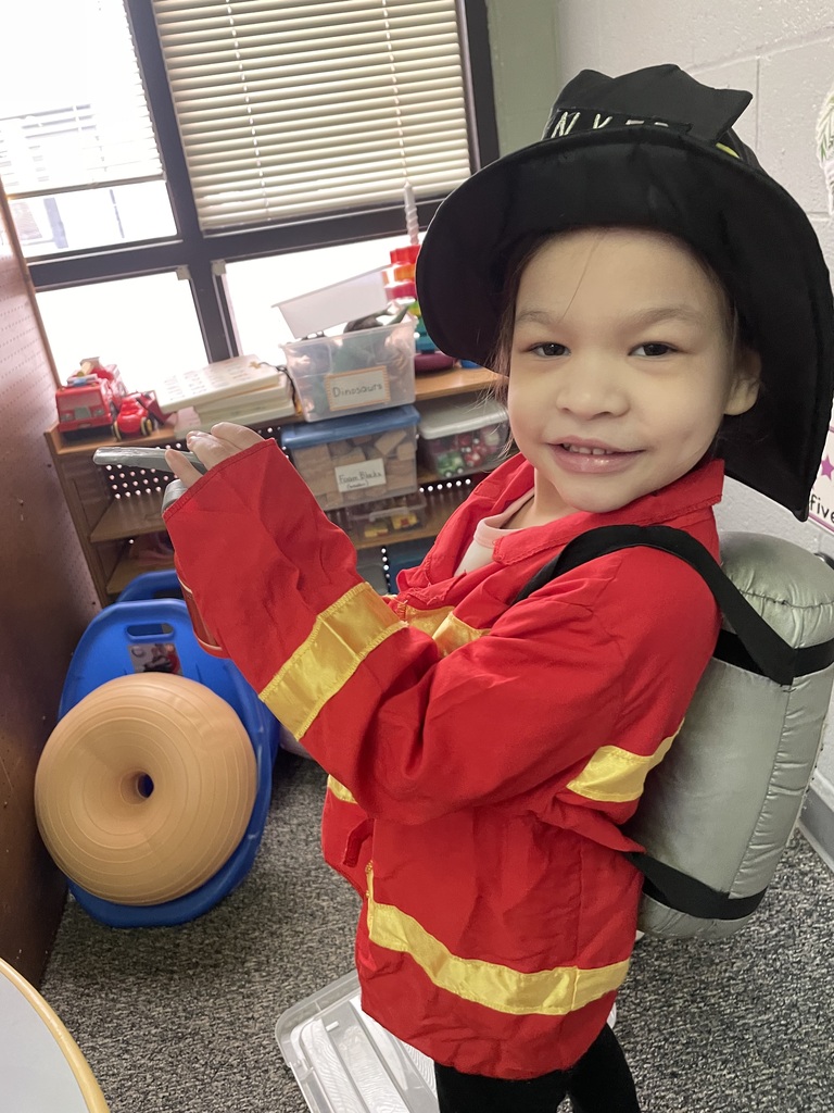 student wearing fire wear