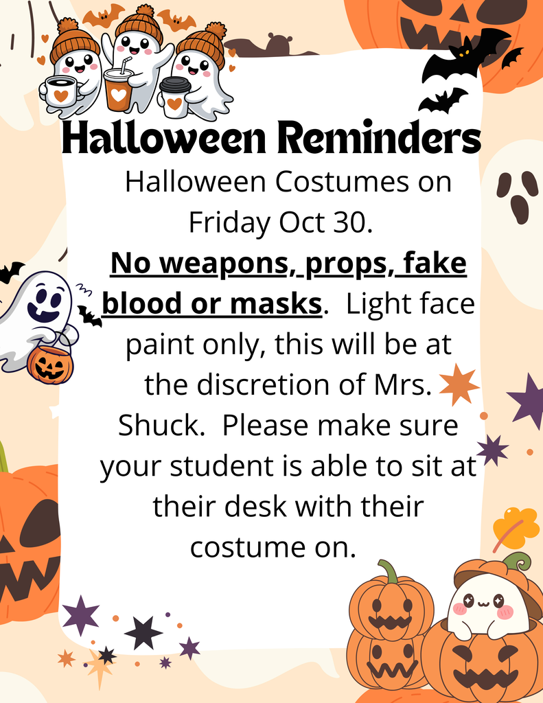 HALLOWEEN REMINDERS