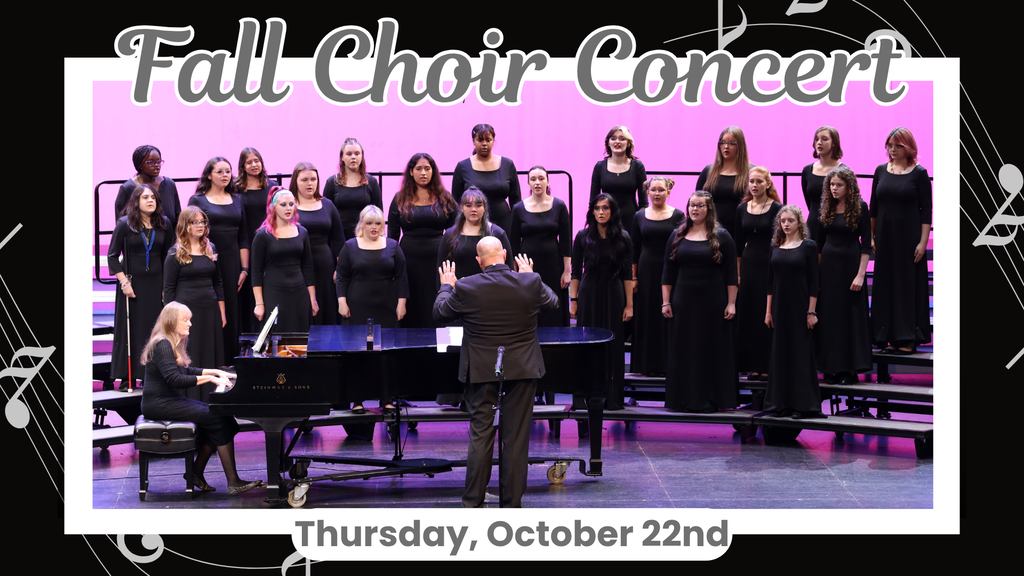 Fall Choir Concert graphic for Thursday, October twenty-second