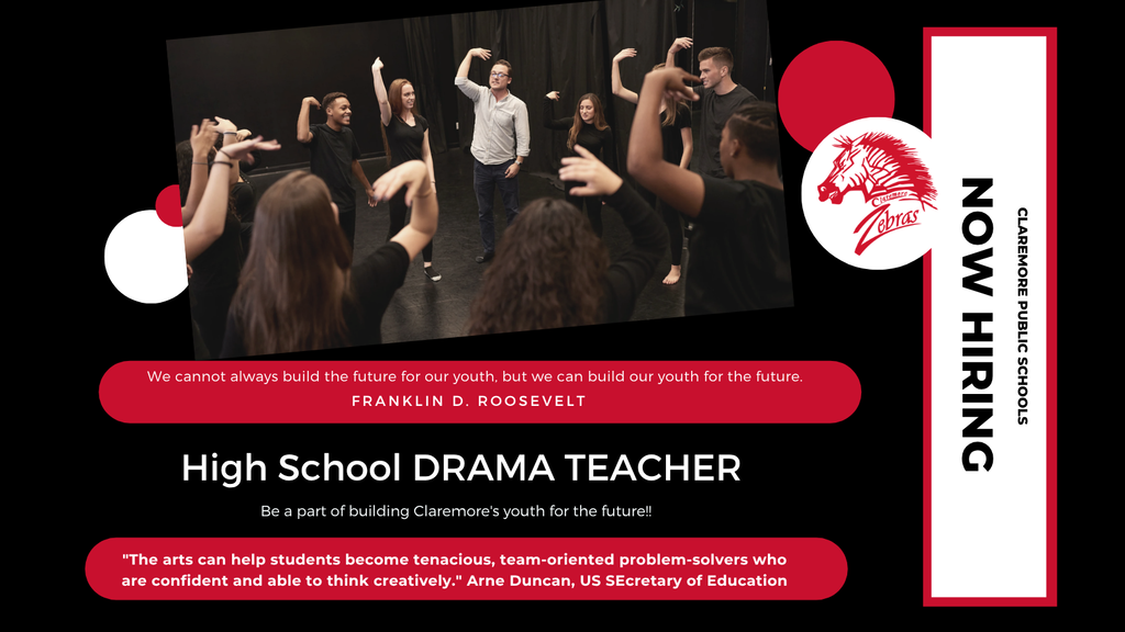 teacher and students on stage