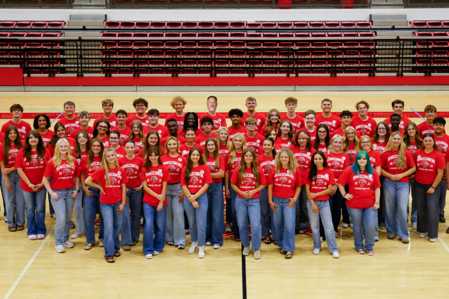 CHS Homecoming representatives pose in the gym.