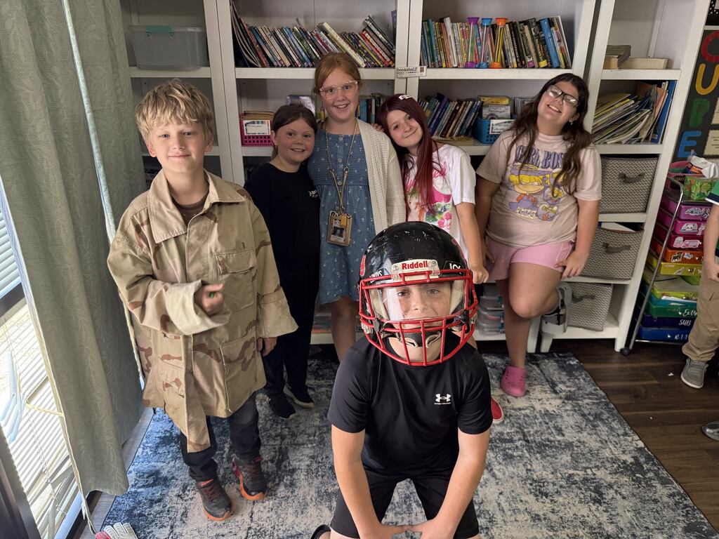 students dressing as careers
