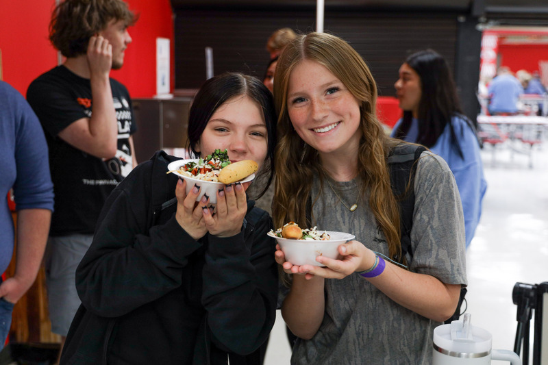 Students eating lunch