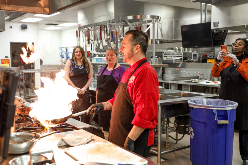 Chef ryan teaching at Tulsa Tech