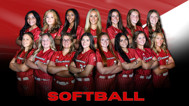 softball team in red uniforms