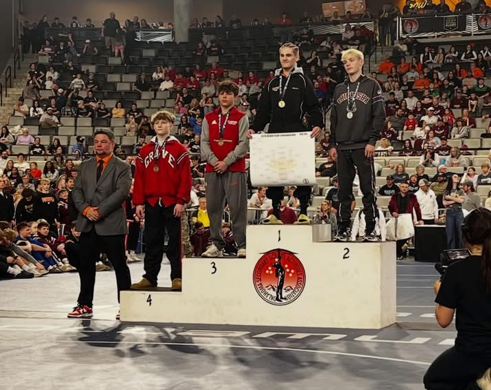 podium pic at wrestling state