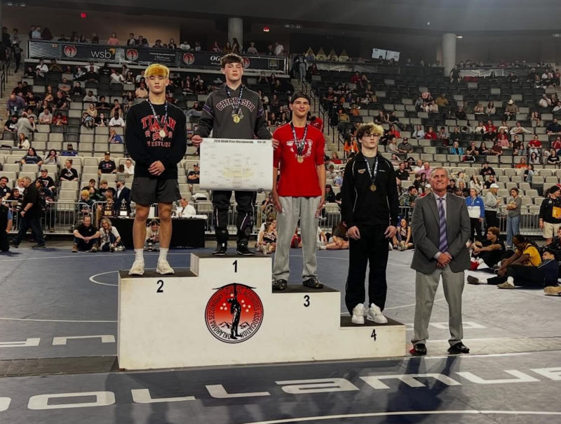 podium pic at wrestling state