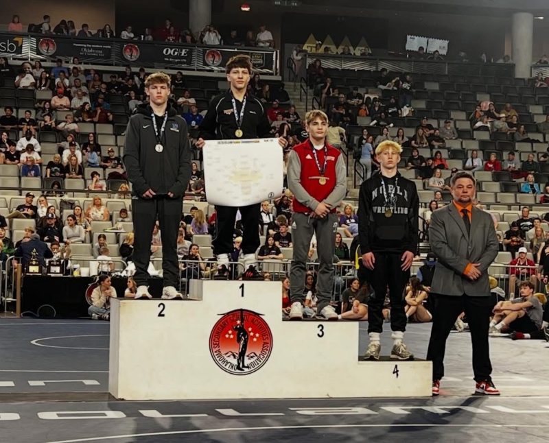 podium pic at wrestling state