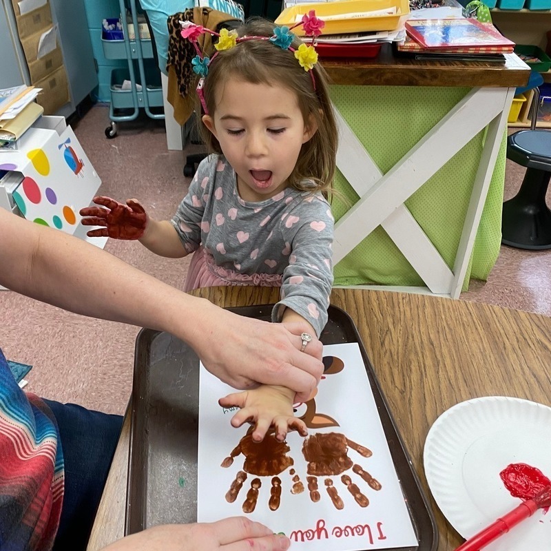 student hand painting student hand painting