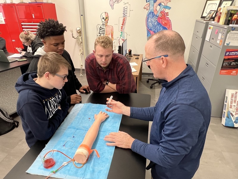 learning to do a blood draw