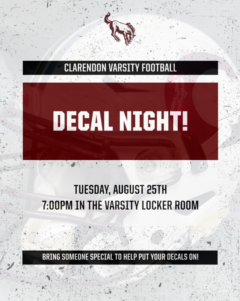 VARSITY FOOTBALL DECAL NIGHT