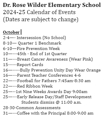 RWE Upcoming Events
