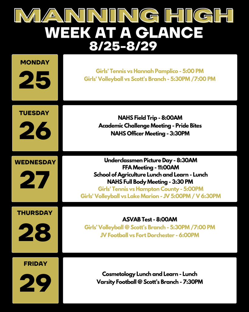 week at glance 8/25
