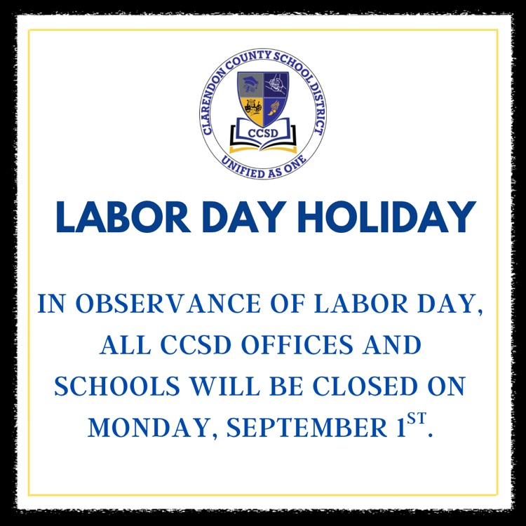 Labor Day Announcement 