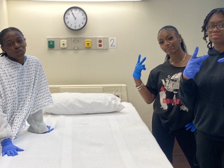 Spann Health Science I making beds