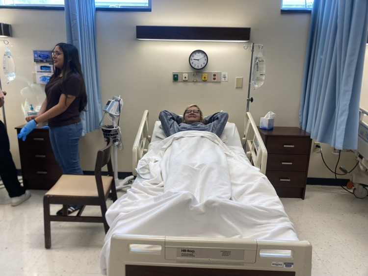 Spann Health Science I making beds