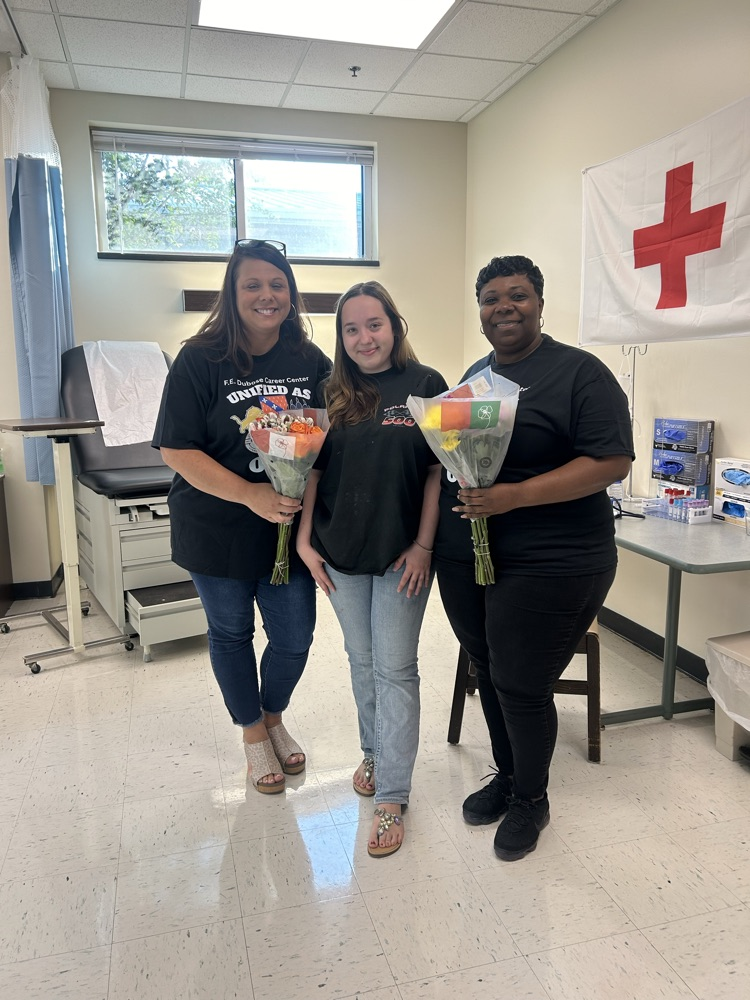 Health Science Teachers Get Flowers