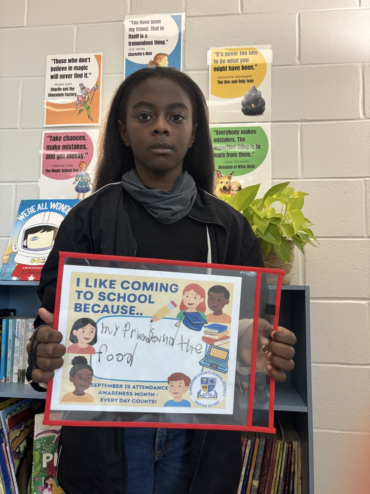 “I like school because..” 
