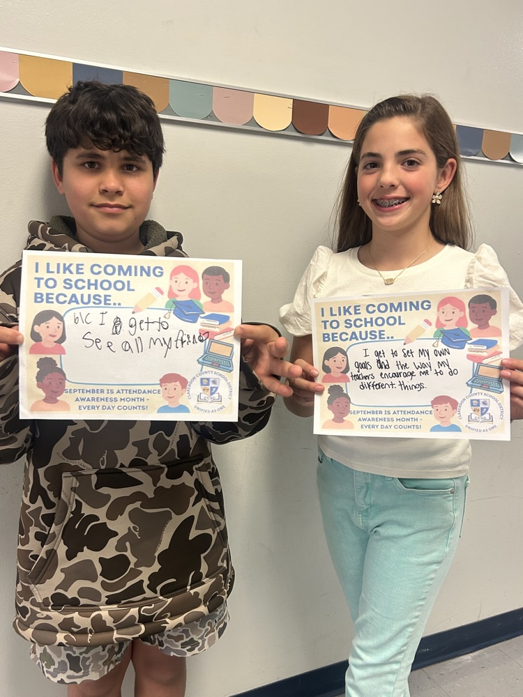 “I like school because..” 