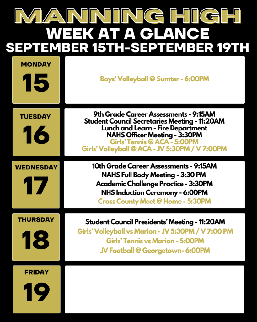 mhs week at a glance