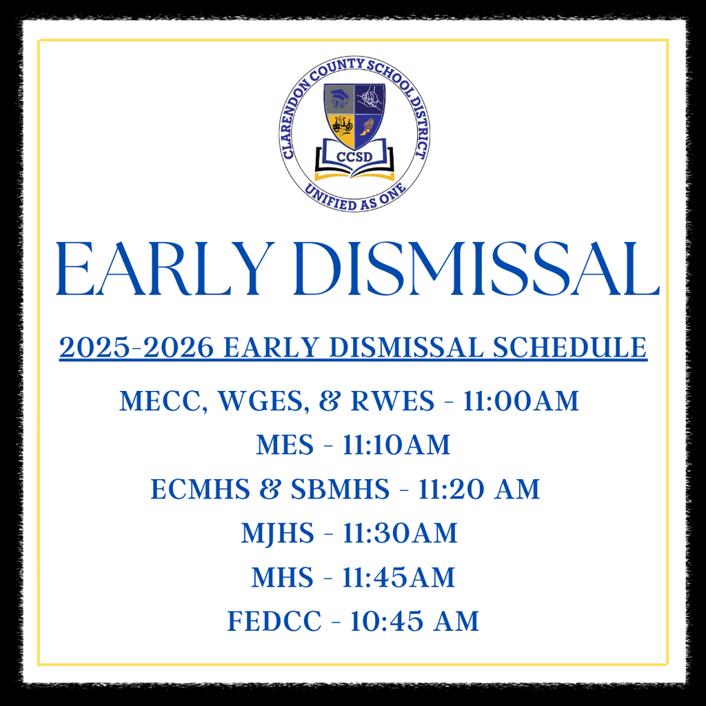 Early Dismissal Schedule