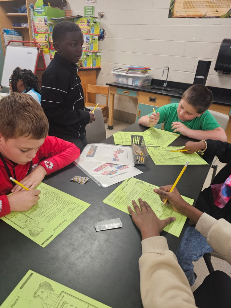 Mrs. C. Britt engages her scholars in a “Savor the Flavor” experiment during STEM LAB. 