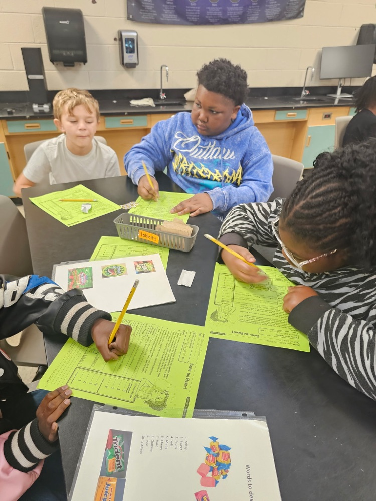 Mrs. C. Britt engages her scholars in a “Savor the Flavor” experiment during STEM LAB. 