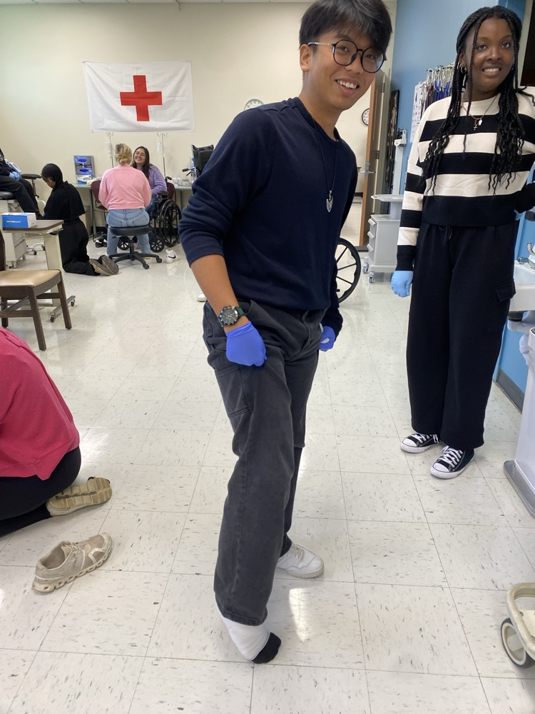 Health Science 2 Students Wrapping 