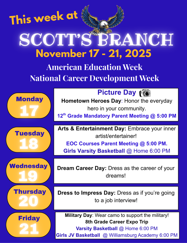 SBMHS Week at a Glance