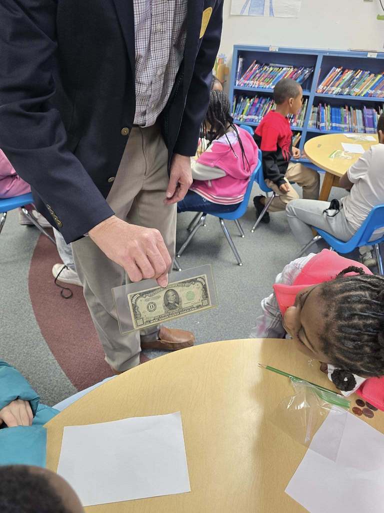 Students got to see a $1000 bill
