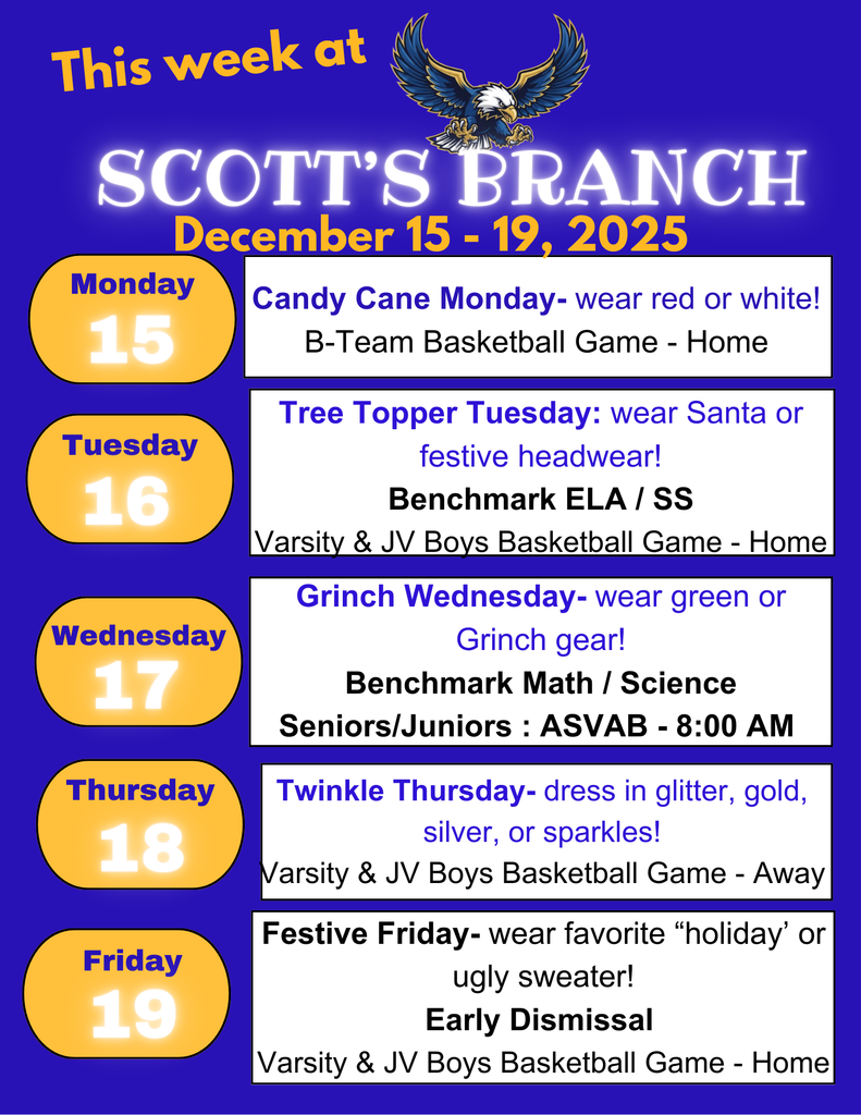 SBMHS Week at a Glance