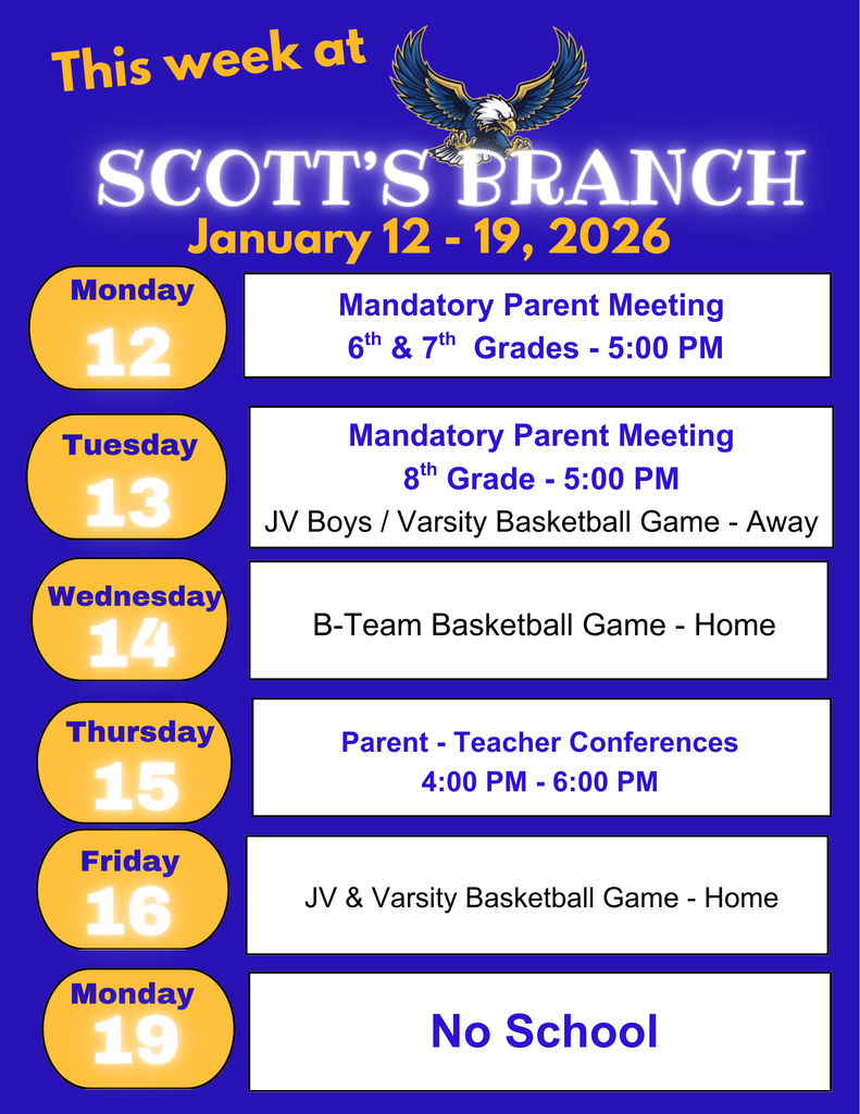 SBMHS Week at a Glance